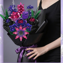 Load image into Gallery viewer, Creative DIY Building Block Flower Bouquet Set for Adults – Assembled Puzzle Model, Elegant Desktop Decor, Unique Collectible Gift for Her, Home Craft Hobby Fun