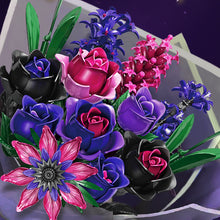 Load image into Gallery viewer, Creative DIY Building Block Flower Bouquet Set for Adults – Assembled Puzzle Model, Elegant Desktop Decor, Unique Collectible Gift for Her, Home Craft Hobby Fun