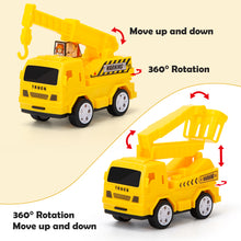 Load image into Gallery viewer, Construction Vehicles Toy Set for Kids, Crane Truck Playset with Map, Traffic Signs, Construction Workers, Engineering Trucks, Educational and Durable Toy Gift for Boys and Girls Ages 3+