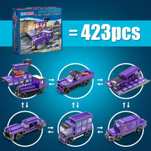 Load image into Gallery viewer, Harry World 6 in 1 Car toys Building set Gifts for Kids, Girls, and Boys Ages 6-12 (423pcs),Sports Car,Van Truck,Harry's Truck,Knight Lxury Car,Wagon,Magic Express