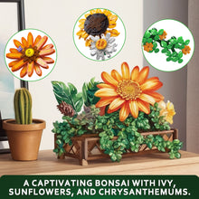 Load image into Gallery viewer, Sunflower Artificial Flowers Building Sets, Flower Bouquet for Adults, Creepers Bonsai Tree Home Decor, Mothers day, Anniversary and Valentines Gifts for Women