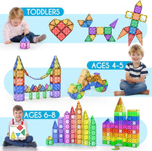 Load image into Gallery viewer, Mikiblue Magnetic Building Tiles Set for Kids 114 PCS Magnetic Blocks Shapes Toys
