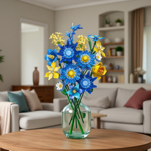 Load image into Gallery viewer, Creative DIY Building Block Flower Bouquet Set for Adults – Assembled Puzzle Model, Elegant Desktop Decor, Unique Collectible Gift for Her, Home Craft Hobby Fun