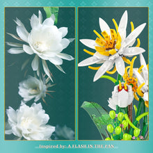 Load image into Gallery viewer, Under Epiphyllum Artificial Flowers Bouquet for Adults, Flower Building Sets with Vase, Home Decor, Mother's Day, Valentine's Day Gifts for Her or Him