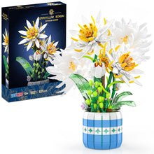 Load image into Gallery viewer, Under Epiphyllum Artificial Flowers Bouquet for Adults, Flower Building Sets with Vase, Home Decor, Mother's Day, Valentine's Day Gifts for Her or Him