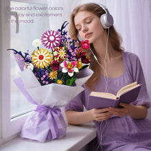 Load image into Gallery viewer, Creative DIY Building Block Flower Bouquet Set for Adults – Assembled Puzzle Model, Elegant Desktop Decor, Unique Collectible Gift for Her, Home Craft Hobby Fun