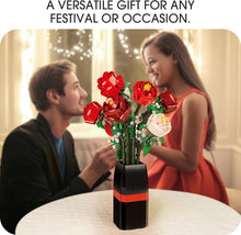 Load image into Gallery viewer, EDUCIRO Flowers Bouquet Building Decoration Set (818 PCS), Christmas, Mother's Day, or Valentine's Gifts Ideal for Women Girls Boys, Roses Toy Building Set with Vase