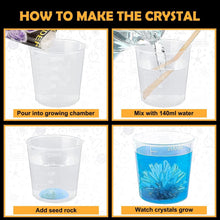 Load image into Gallery viewer, Crystal Growing Kit, Grow 6 Vibrant Crystals