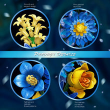 Load image into Gallery viewer, Creative DIY Building Block Flower Bouquet Set for Adults – Assembled Puzzle Model, Elegant Desktop Decor, Unique Collectible Gift for Her, Home Craft Hobby Fun