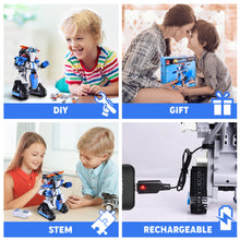 Load image into Gallery viewer, Toys Projects for Kids Age 8-12 RC Robots Activities Building Blocks Robot Kits Educational Engineering Kit DIY Robotic Toy Interlocking Gear Sets Compatible with Lego Robot Science kit