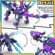 Load image into Gallery viewer, EDUCIRO 3in1 Legendary Dragon Building Toy Fly Dragon - Kylin and 2 Battle Ninja Knights and a Treasure Chest
