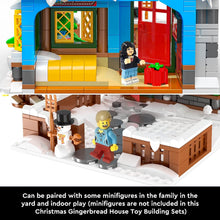 Load image into Gallery viewer, Winter Christmas Cottage Building Toy, a Christmas House Home Decor with a Yard Covered by Snow