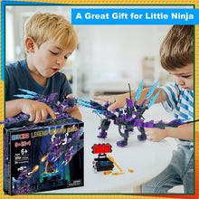 Load image into Gallery viewer, EDUCIRO 3in1 Legendary Dragon Building Toy Fly Dragon - Kylin and 2 Battle Ninja Knights and a Treasure Chest