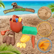 Load image into Gallery viewer, Dinosaur Beach Toys for Kids 3-5,Dinosaur Mould Set 33 PCS Sand Toys with Mesh Bag,Gifts for Boys and Girls 6-10