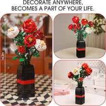 Load image into Gallery viewer, EDUCIRO Flowers Bouquet Building Decoration Set (818 PCS), Christmas, Mother's Day, or Valentine's Gifts Ideal for Women Girls Boys, Roses Toy Building Set with Vase