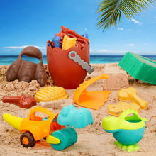 Load image into Gallery viewer, Educiro Dinosaur Beach Toys for Kids 3-5,Dinosaur Mould Set 33 PCS Sand Toys with Mesh Bag,Gifts for Boys and Girls 6-10