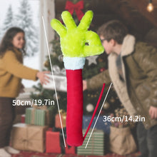 Load image into Gallery viewer, Christmas Elf Body Tree Decorations Arm for Christmas Tree Christmas Furry Green Monster Elf Arms Hand for Christmas Tree Ornaments Xmas Arms Stole Stuffed Stuck Tree Topper Decor