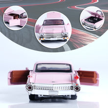 Load image into Gallery viewer, 1:32 Scale Cadillac Alloy Car Model – Pull Back Toy with Doors Open, Lights & Sound, Gift Box Package, 4 Colors (Black/Red/Blue/Pink), Great for Collectors