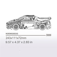 Load image into Gallery viewer, Koenigsegg Building Blocks Set Bricks Bluetooth & Controller Double Control Model Car Gift 507 Pcs