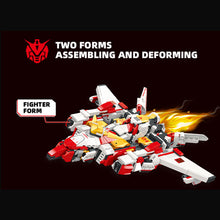 Load image into Gallery viewer, Transforming MECHA Red Building Blocks Set Two Forms Building Deformation