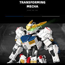 Load image into Gallery viewer, Transforming MECHA White Building Blocks Set Two Forms Building Deformation