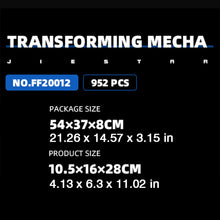 Load image into Gallery viewer, Transforming MECHA White Building Blocks Set Two Forms Building Deformation