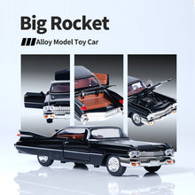 Load image into Gallery viewer, 1:32 Scale Cadillac Alloy Car Model – Pull Back Toy with Doors Open, Lights & Sound, Gift Box Package, 4 Colors (Black/Red/Blue/Pink), Great for Collectors