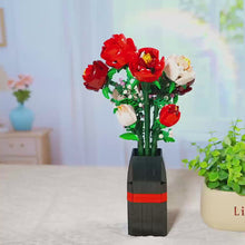 Load and play video in Gallery viewer, EDUCIRO Flowers Bouquet Building Decoration Set (818 PCS), Christmas, Mother's Day, or Valentine's Gifts Ideal for Women Girls Boys, Roses Toy Building Set with Vase
