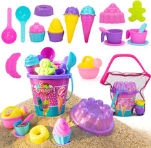 Load image into Gallery viewer, Sand Toy EIS Cupcake with Mesh Bag 24 Piece Beach Sandbox