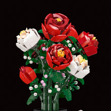 Load image into Gallery viewer, EDUCIRO Flowers Bouquet Building Decoration Set (818 PCS), Christmas, Mother's Day, or Valentine's Gifts Ideal for Women Girls Boys, Roses Toy Building Set with Vase