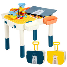 Load image into Gallery viewer, Toddlers Activity Table with Building Blocks Kids Table Learning & Education Preschool Toys