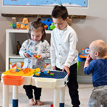 Load image into Gallery viewer, Toddlers Activity Table with Building Blocks Kids Table Learning & Education Preschool Toys
