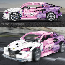 Load image into Gallery viewer, Ferrari Pink Building Blocks Set Bricks Bluetooth &amp; Controller Double Control Racing Model Car Gift 635 Pcs

