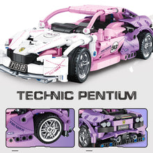Load image into Gallery viewer, Ferrari Pink Building Blocks Set Bricks Bluetooth &amp; Controller Double Control Racing Model Car Gift 635 Pcs
