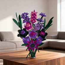 Load image into Gallery viewer, Creative DIY Building Block Flower Bouquet Set for Adults – Assembled Puzzle Model, Elegant Desktop Decor, Unique Collectible Gift for Her, Home Craft Hobby Fun

