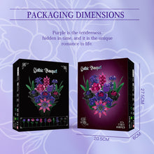 Load image into Gallery viewer, Creative DIY Building Block Flower Bouquet Set for Adults – Assembled Puzzle Model, Elegant Desktop Decor, Unique Collectible Gift for Her, Home Craft Hobby Fun
