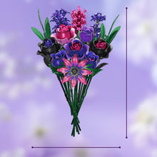 Load image into Gallery viewer, Creative DIY Building Block Flower Bouquet Set for Adults – Assembled Puzzle Model, Elegant Desktop Decor, Unique Collectible Gift for Her, Home Craft Hobby Fun
