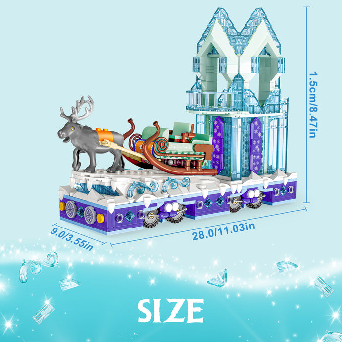 Magical Ice Castle Toys for Girls Building Blocks with A Reindeer Elsa and Anna Frozen Crystal Set - Compatible with LEGO - 912 Pieces