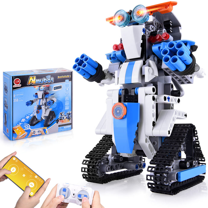 Toys Projects for Kids Age 8-12 RC Robots Activities Building Blocks Robot Kits Educational Engineering Kit DIY Robotic Toy Interlocking Gear Sets Compatible with Lego Robot Science kit