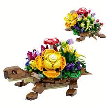 Load image into Gallery viewer, 477PCS Turtle Animal Building Block Set, suitable for Youngsters 6 7 8 9 10 years old and above, boys and girls toys, with flower pot turtle building block model, cute structure, birthday gift, Valentines Day gift
