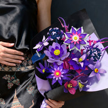 Load image into Gallery viewer, Creative DIY Building Block Flower Bouquet Set for Adults – Assembled Puzzle Model, Elegant Desktop Decor, Unique Collectible Gift for Her, Home Craft Hobby Fun
