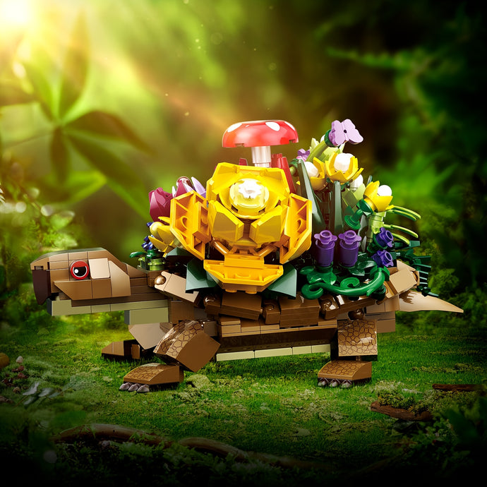 477PCS Turtle Animal Building Block Set, suitable for Youngsters 6 7 8 9 10 years old and above, boys and girls toys, with flower pot turtle building block model, cute structure, birthday gift, Valentines Day gift