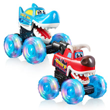 Load image into Gallery viewer, Monster Truck Toy - Motion Activated Light-Up Cars Monster Treads Lightning Wheels Press &amp; Go Cars Not Included Button Battery
