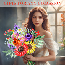 Load image into Gallery viewer, Wildflower Flowers Bouquet Building Set, Sunflower Flower Botanical Collection Building Toys for Adults And Kids, Home Decor Gift for Mother&#39;s Day, Valentine Day, Birthday, Christmas Day - 976PCS
