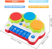 Load image into Gallery viewer, Baby Toys for 1 Year Old Toddler, Piano &amp; Drum Musical Instruments Toys for 6, 12 Months Infant
