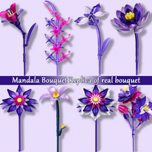 Load image into Gallery viewer, Creative DIY Building Block Flower Bouquet Set for Adults – Assembled Puzzle Model, Elegant Desktop Decor, Unique Collectible Gift for Her, Home Craft Hobby Fun
