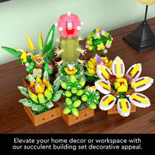 Load image into Gallery viewer, Flower Botanical Bonsai Building Set, Succulent Building Toys Block - 9 Pack, for Home Decor, Valentine&#39;s Day, Mother&#39;s Day, Christmas for Adults and Kids - 913pcs
