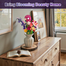 Load image into Gallery viewer, Creative DIY Building Block Flower Bouquet Set for Adults – Assembled Puzzle Model, Elegant Desktop Decor, Unique Collectible Gift for Her, Home Craft Hobby Fun
