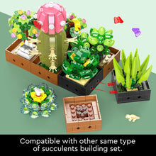 Load image into Gallery viewer, Flower Botanical Bonsai Building Set, Succulent Building Toys Block - 9 Pack, for Home Decor, Valentine&#39;s Day, Mother&#39;s Day, Christmas for Adults and Kids - 913pcs
