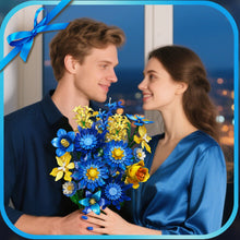 Load image into Gallery viewer, Creative DIY Building Block Flower Bouquet Set for Adults – Assembled Puzzle Model, Elegant Desktop Decor, Unique Collectible Gift for Her, Home Craft Hobby Fun

